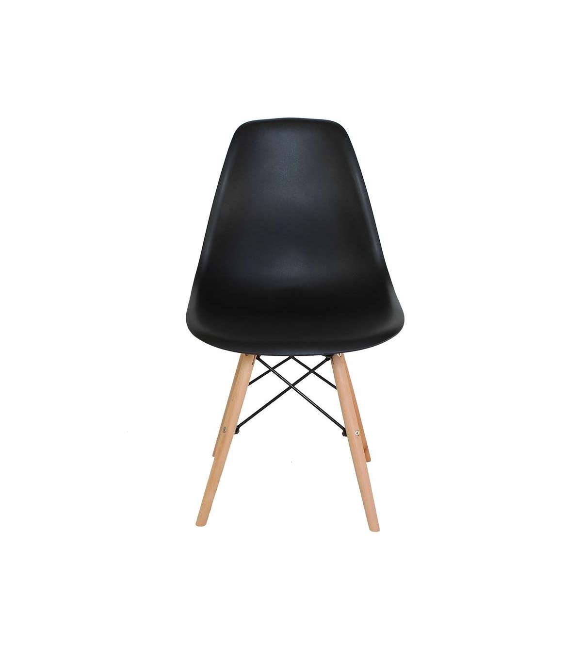 Pack De 4 Sillas Md-velez Acabado En Polipropileno Negro, 83cm(alto) 50.5cm(ancho) 46.5cm(_4