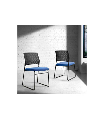 Pack De 4 Sillas Confidente Tapizada En Color Azul, 56 Cm(ancho) 84/94 Cm(altura) 58 Cm(fo_3