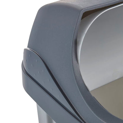 Cubo De Basura Con Tapa Deslizante, 25 L, Rasmus, Plateado_4
