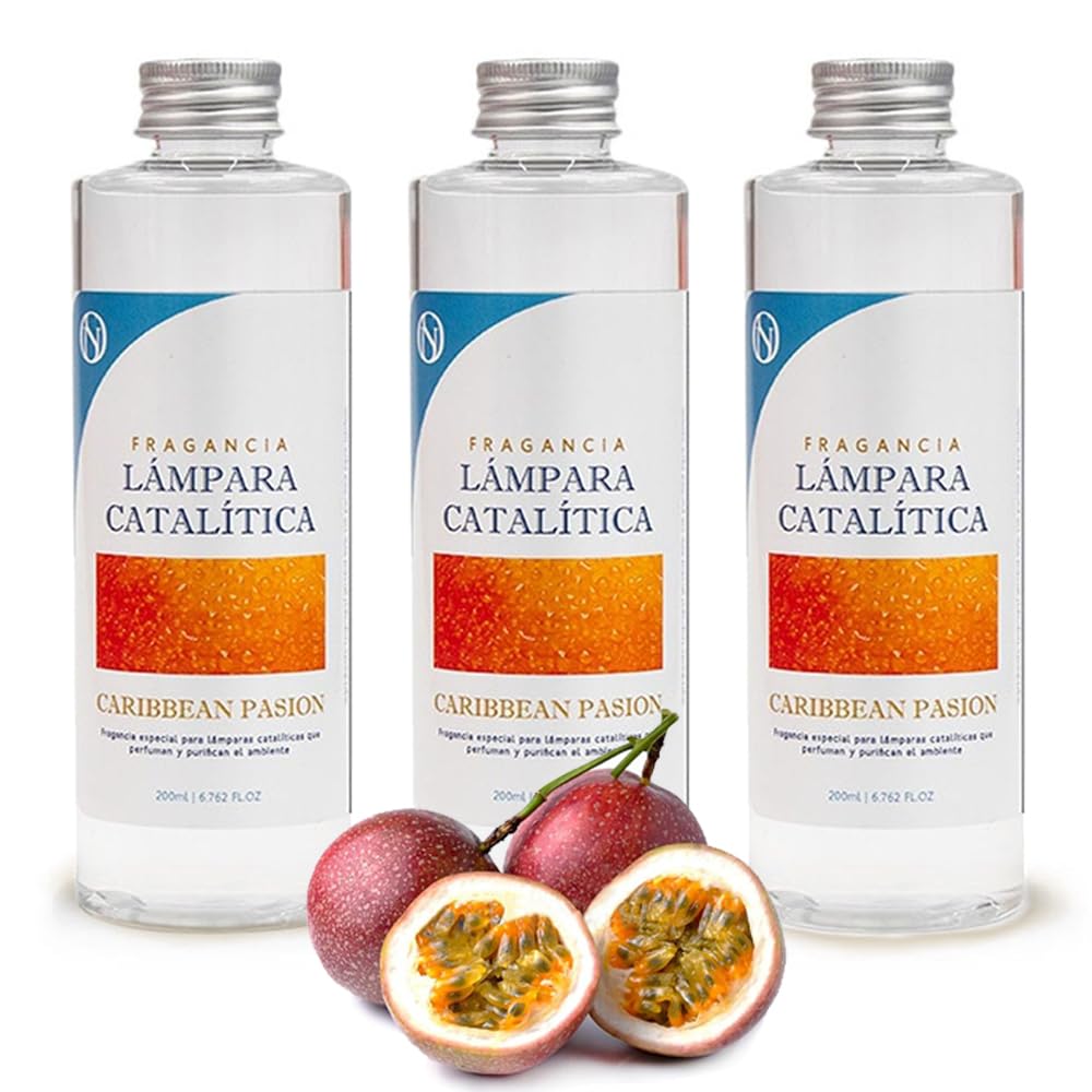 Pack 3x Fragancia Lámpara Catalítica 200ml: Aroma Caribbean Passion - Disfruta Tu Aroma Favorito Durante Más Tiempo_0