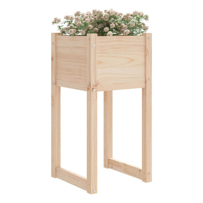 Jardinera De Madera Maciza De Pino 40x40x81 Cm_2