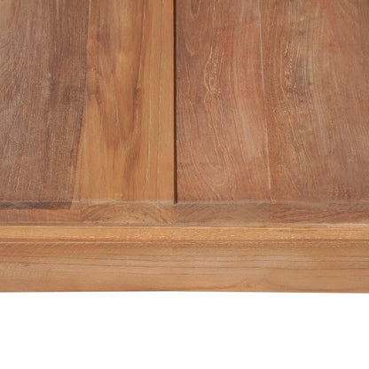 Mesa De Centro Madera Teca Maciza Acabado Natural 60x60x40 Cm_4