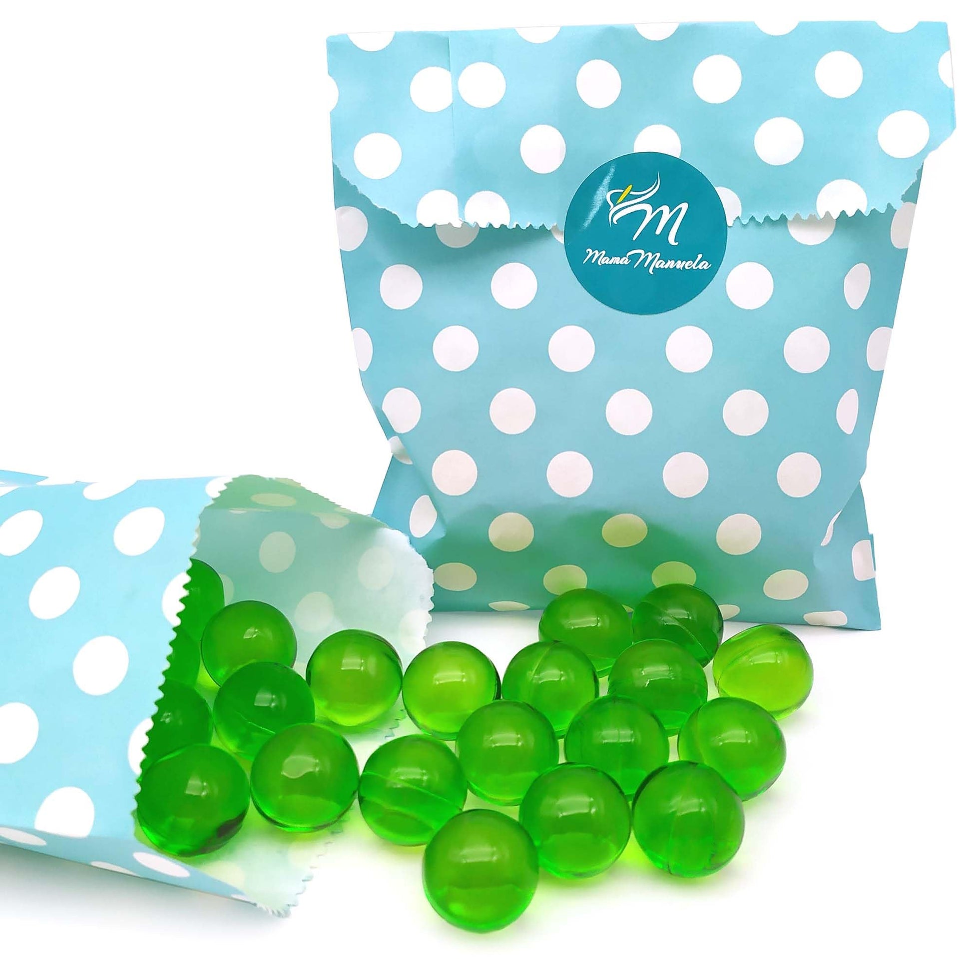 Pack Regalo 12 Perlas De Baño En Forma De Bola - Con Aceite De Soja - Hidrata, Suaviza Y Perfuma La Piel - Aroma Manzana_0