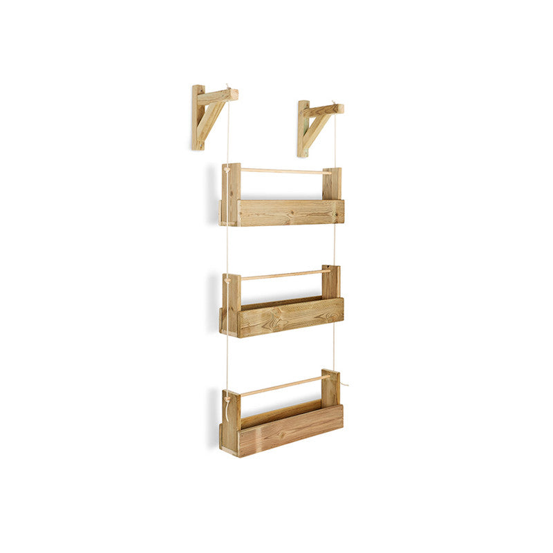 Jardinera Colgante Big Woody 3b De Madera Tratada Para Exterior Hortalia_0