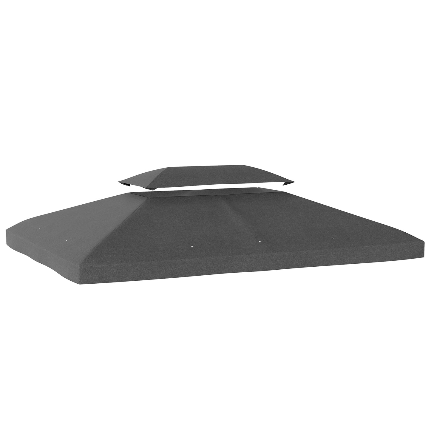 Outsunny Techo De Repuesto Para Cenador 4x3 M Con Techo Doble Anti-uv Gris_0