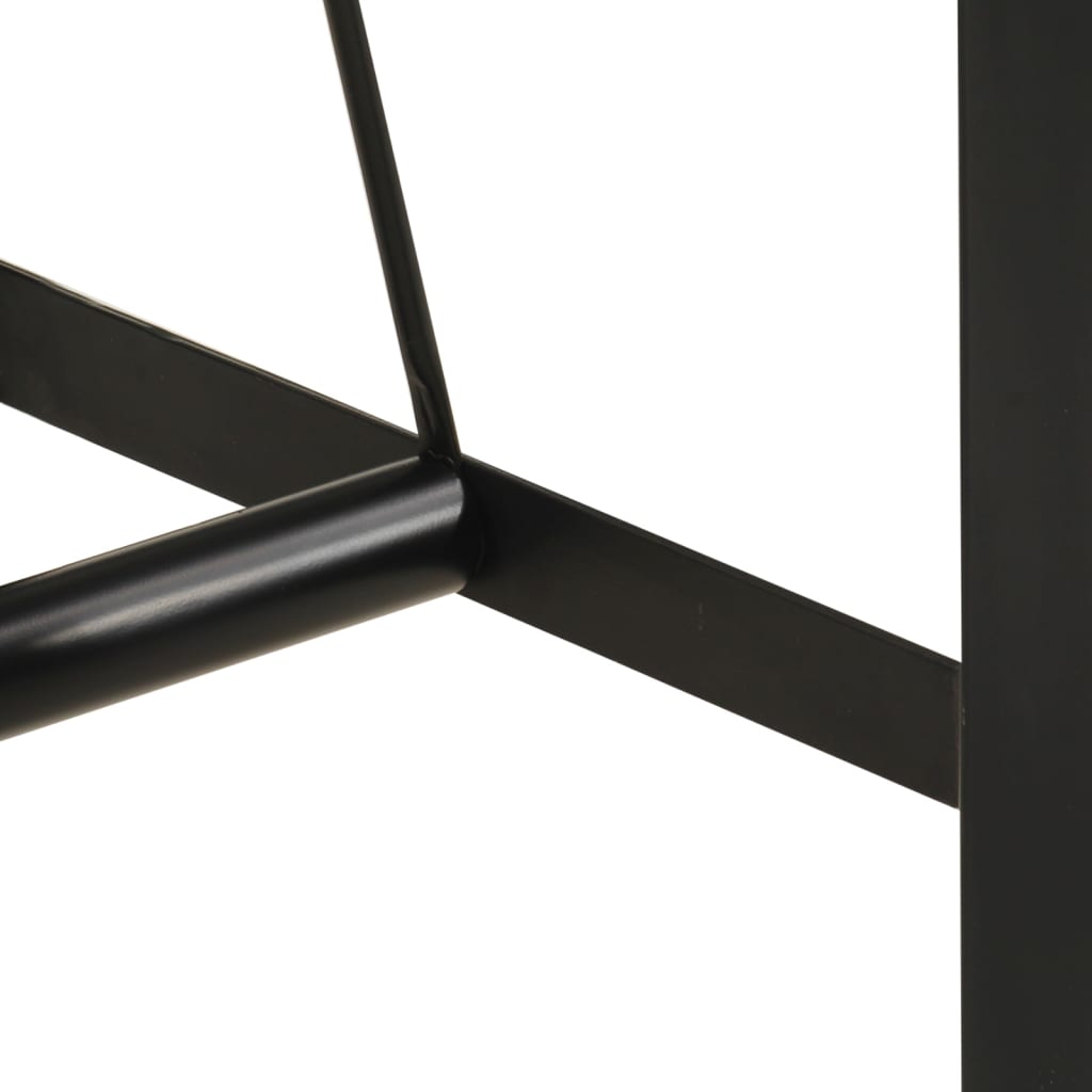 Mesa Alta De Hierro Y Madera Maciza De Acacia 110x55x107 Cm_4