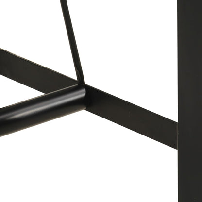 Mesa Alta De Hierro Y Madera Maciza De Acacia 110x55x107 Cm_4