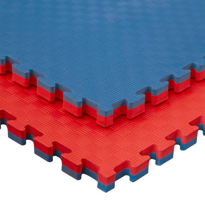 Tatami Puzzle 2,5cm 100x100cm – Superficie 5 Líneas Rojo/azul_0