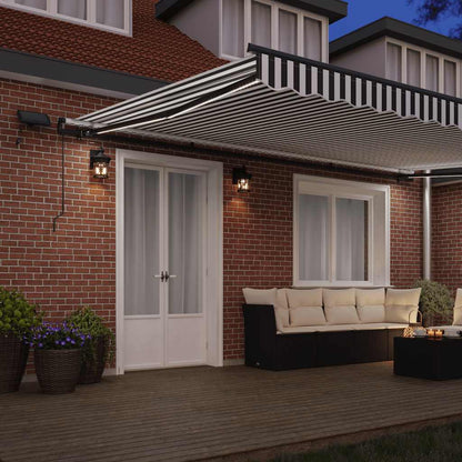 Toldo Retráctil Manual Con Luz Led Antracita Y Blanco 500x300cm_2