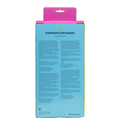 Colchoneta De Gel Refrescante Para Perro Talla M De 65x50cm En Color Azul Liso Wuapu_2