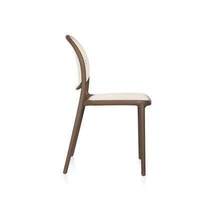 Pack 4 Sillas De Exterior Klux Apilables, Polipropileno, Taupé, 45 X 84 X 45_5