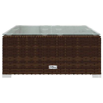 Vidaxl Set Muebles De Jardín 3 Piezas Y Cojines Ratán Sintético Marrón_5
