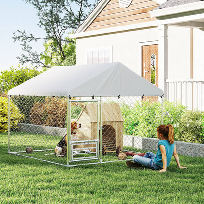 Pawhut Perrera De Exterior Con Techo 2x2x1_1