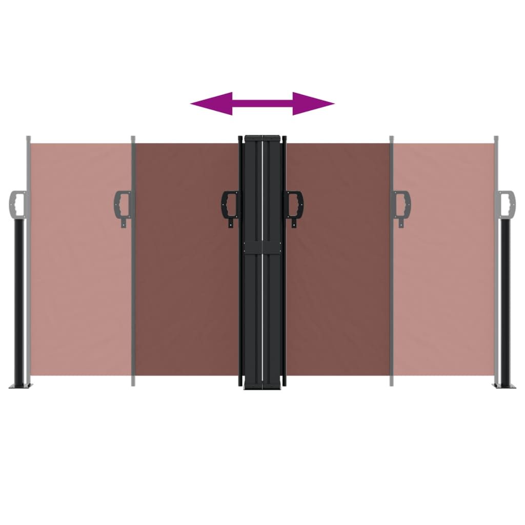 Vidaxl Toldo Lateral Retráctil Marrón 120x600 Cm_4