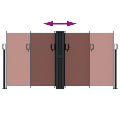 Vidaxl Toldo Lateral Retráctil Marrón 120x600 Cm_4