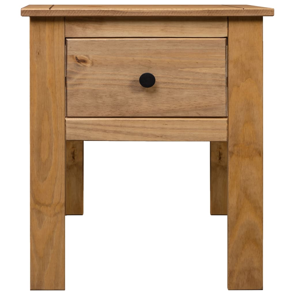 Mesita De Noche De Madera Maciza Pino Estilo Panamá 46x40x57 Cm_1