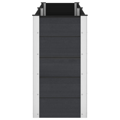 Arriate Elevado Negro 250 X 50 X 91 Cm Wpc Y Aluminio_3