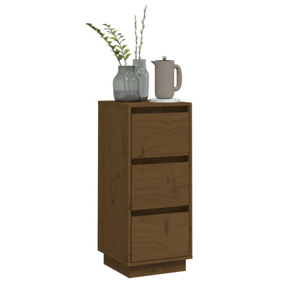 Aparador De Madera Maciza De Pino Marrón Miel 32x34x75 Cm / Vetonek_2