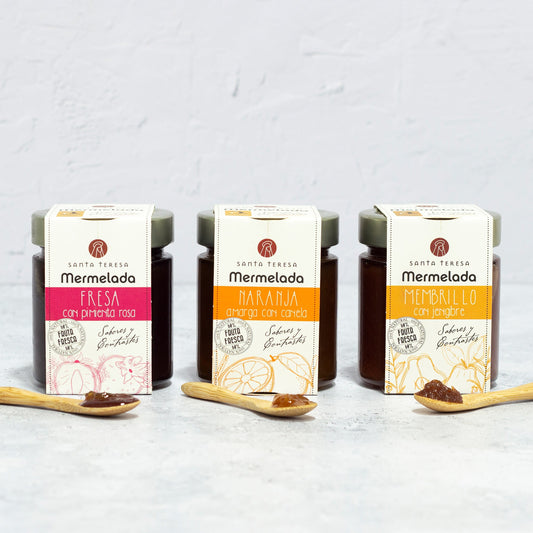 Pack De Mermeladas Exóticas: Membrillo, Naranja Y Fresa 720 G