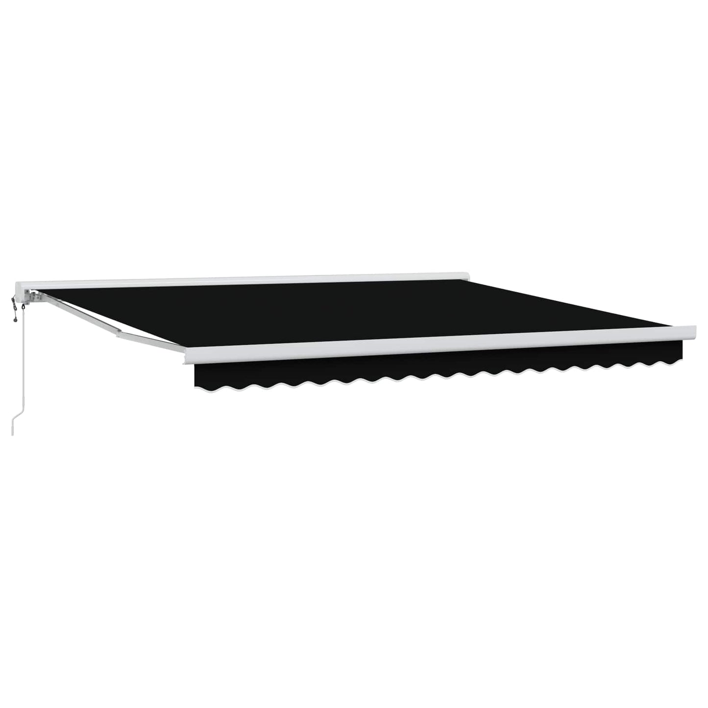 Toldo Retráctil Negro 400 X 300 Cm Tela Y Metal_1