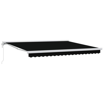 Toldo Retráctil Negro 400 X 300 Cm Tela Y Metal_1