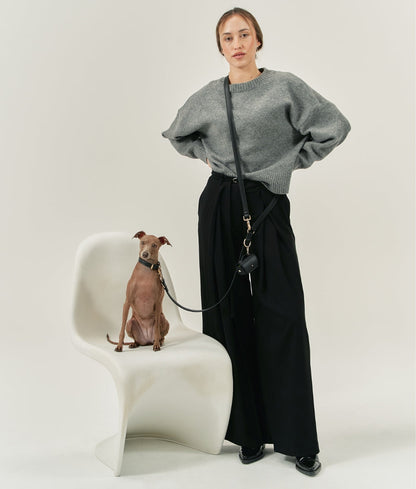 Cafide Correa Multiposición De Cuero Vegano Negro. Modelo Jala.