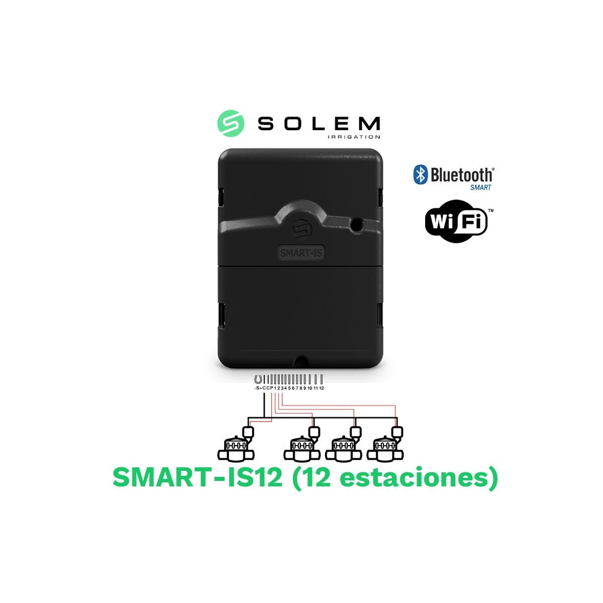 Programador Solem Smart-is 24v 12 Estaciones (wifi/bluetooth) - Riego Inteligente_1