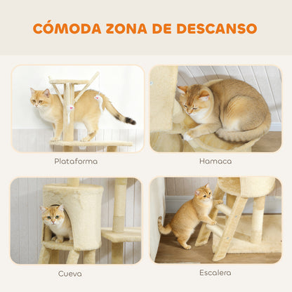 Pawhut Árbol Rascador Para Gatos Grande_4