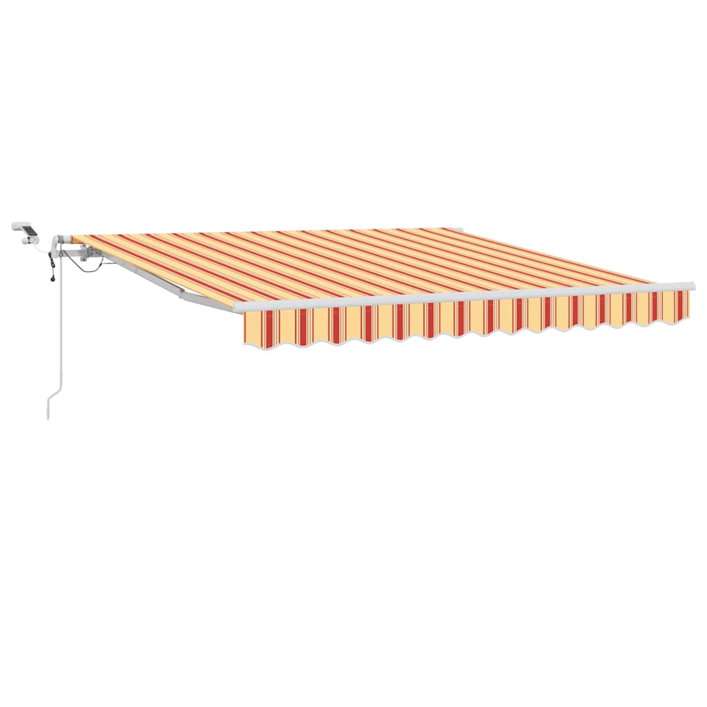 Toldo Retráctil Amarillo Y Naranja 300 X 250 Cm Poliéster_0