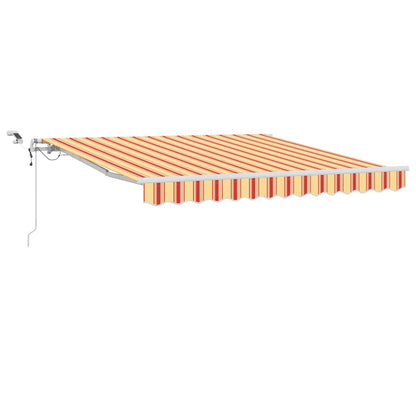 Toldo Retráctil Amarillo Y Naranja 300 X 250 Cm Poliéster_0