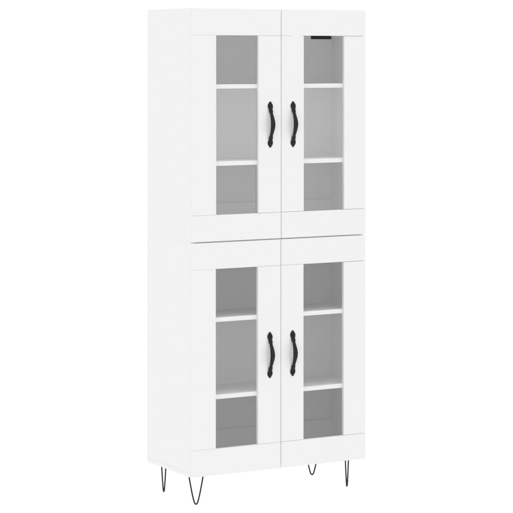 Aparador Alto Madera Contrachapada Blanco 69,5x34x180 Cm_1