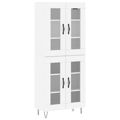 Aparador Alto Madera Contrachapada Blanco 69,5x34x180 Cm_1