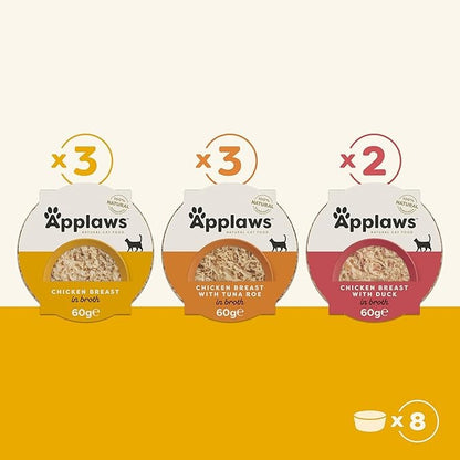 Applaws Cat Tarrina Multipack selección Pollo para gatos 8x60 g