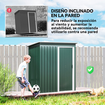 Outsunny Caseta De Jardín Exterior 1,16 M² 163x89x182 Cm Con Puerta Corredera_5
