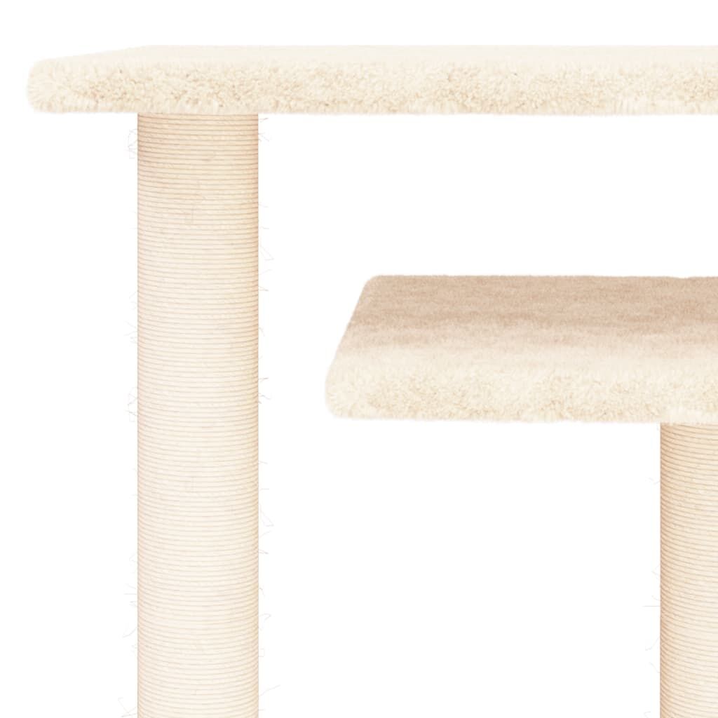 Vidaxl Postes Rascadores Para Gatos Con Plataformas Color Crema 62,5cm_4