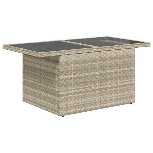 Set Sofás Jardín 10 Pzas Con Cojines Ratán Sintético Gris Claro / Vetonek_0