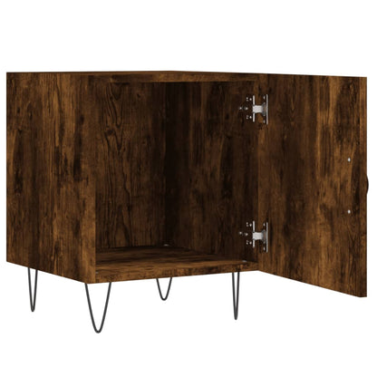 Mesita De Noche Madera De Ingeniería Roble Ahumado 40x40x50 Cm_3