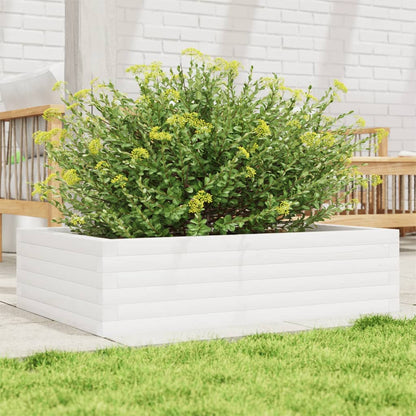 Jardinera De Madera Maciza De Pino Blanco 90x60x23 Cm_1