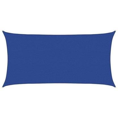 Vidaxl Toldo De Vela Rectangular Hdpe Azul 2,5x5 M_0