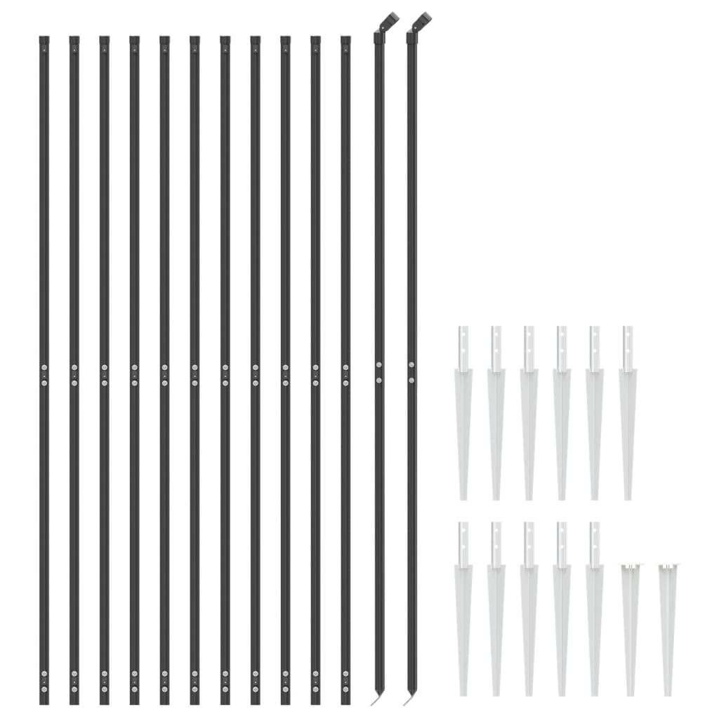 Cerca De Alambre Con Pinchos De Anclaje Gris Antracita 1,4x25 M / Vetonek_0