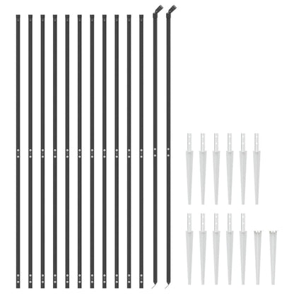 Cerca De Alambre Con Pinchos De Anclaje Gris Antracita 2,2x25 M / Vetonek_0