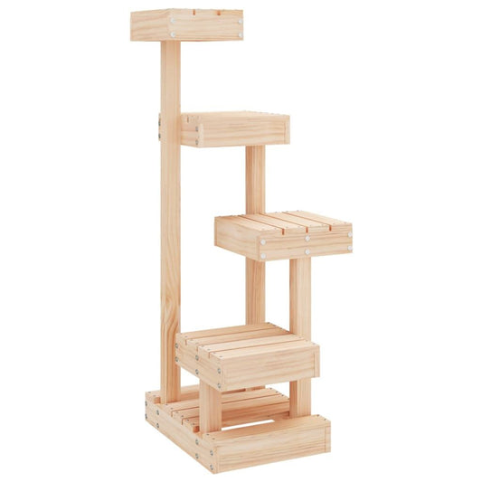 Vidaxl Árbol Para Gatos Madera Maciza De Pino 45,5x49x103 Cm_0