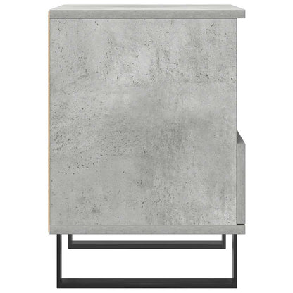 Mesita De Noche Madera De Ingeniería Gris Hormigón 40x35x50 Cm_4