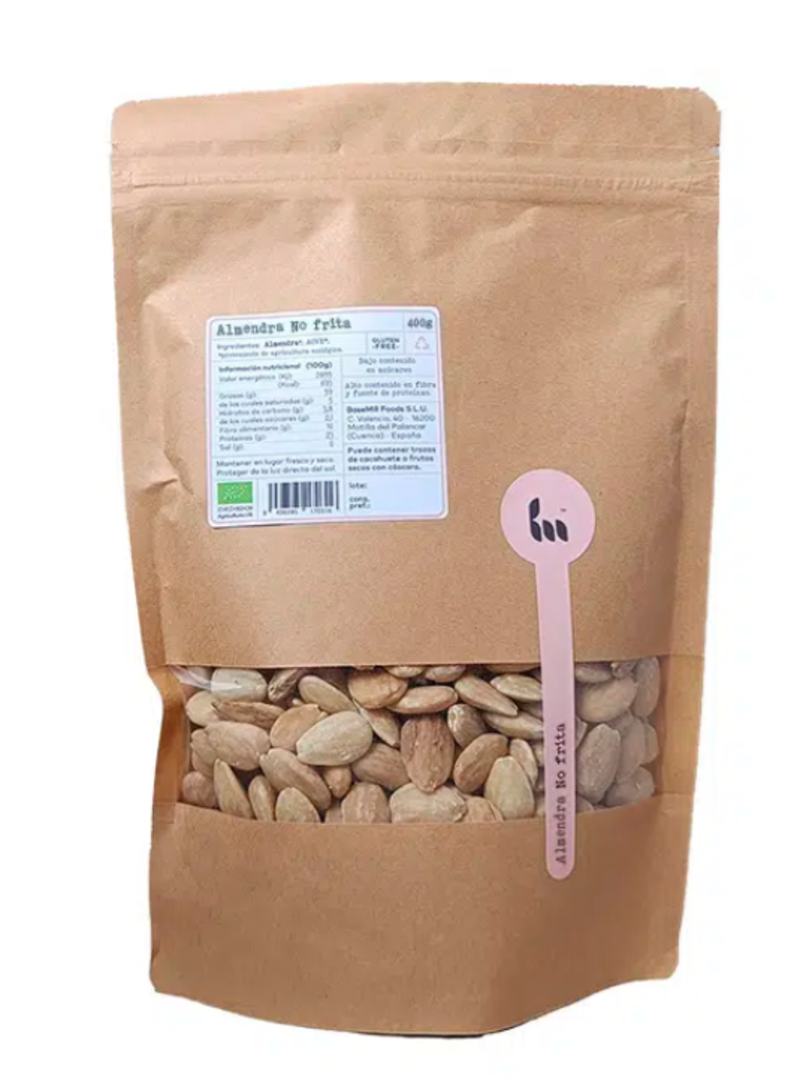 Almendra No Frita Sin Piel Eco (400g)._0