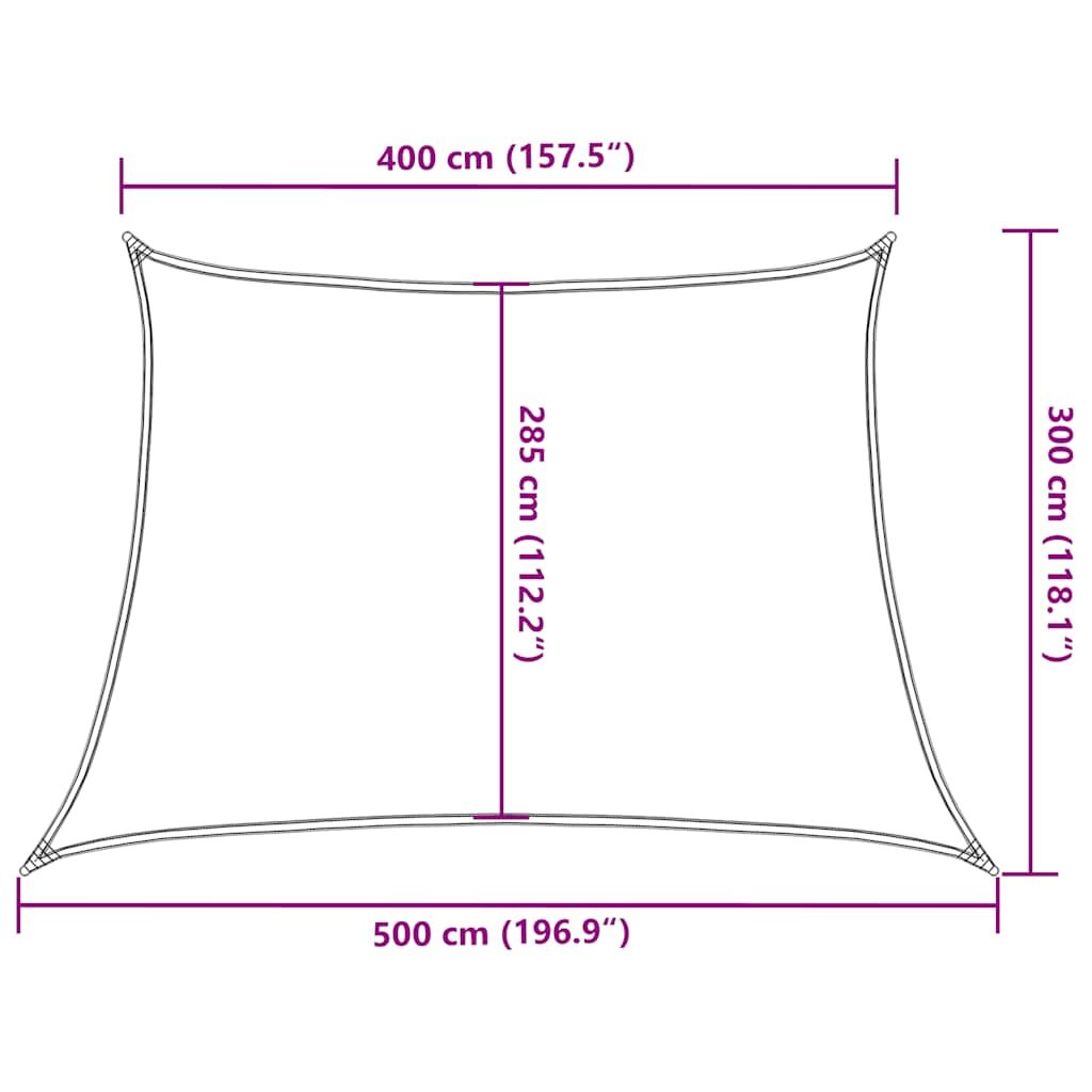 Vidaxl Toldo De Vela Trapecio Hdpe Azul 160 G/m² 4/5x3 M_2