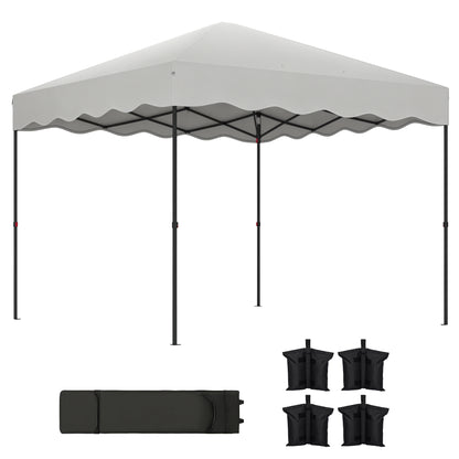 Outsunny Carpa Plegable Pop-up Gazebo 3x3 M Con Protección Uv 50+ Blanco_0