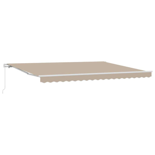 Toldo Retráctil Beige 450 X 300 X 165 Cm Poliéster Y Aluminio_0