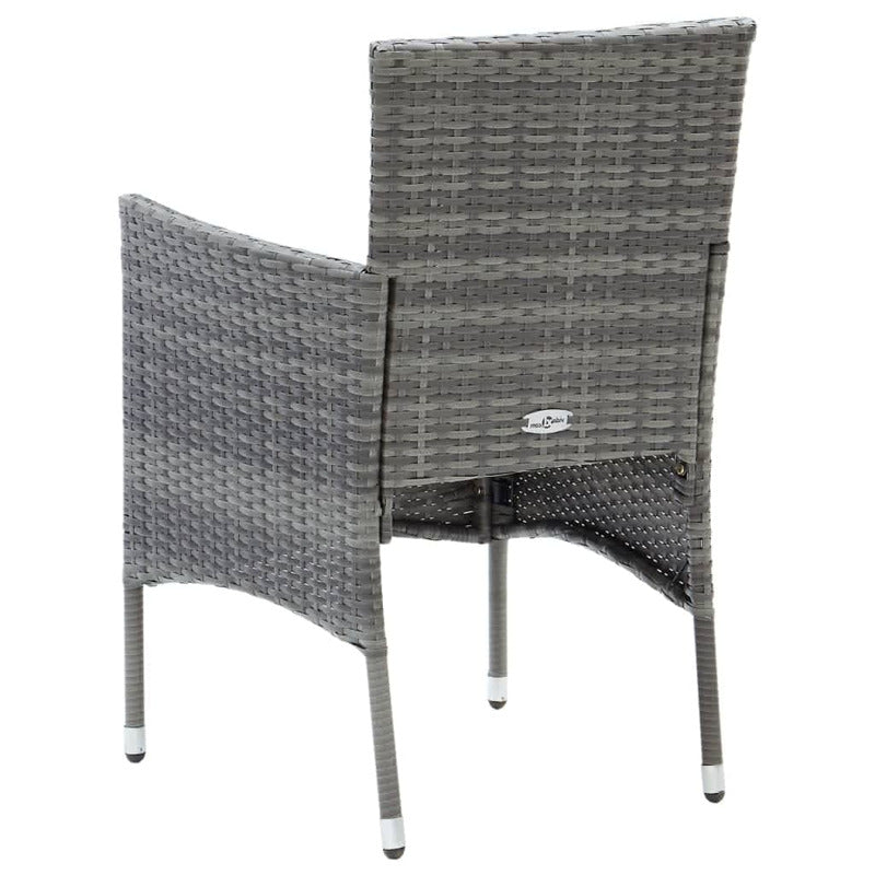 Vidaxl Juego Muebles Jardín 7 Pzas Con Cojines Ratán Sintético Gris_5