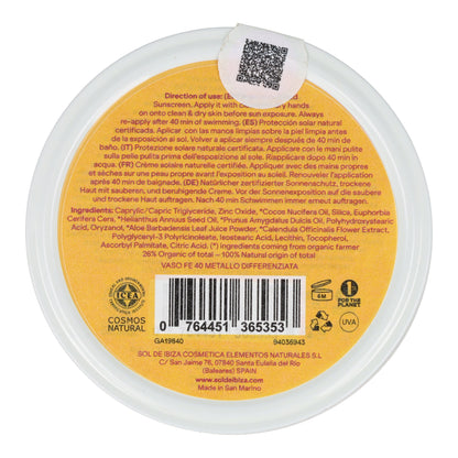 Crema Solar All in one-Bebés 0 meses SPF30 Sol de Ibiza BIO 100 g