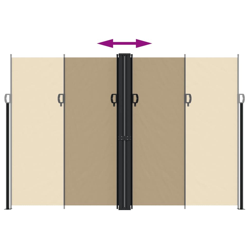 Vidaxl Toldo Lateral Retráctil Beige 220x1200 Cm_4
